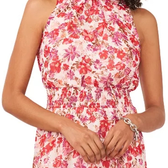 Floral Cottagecore Sundress Romantic Coquette Garden Party Smocked Waist Spring - Picture 2 of 14